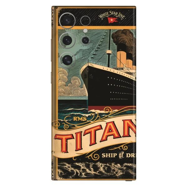 Vintage Poster Titanic Ship Mobile Skin