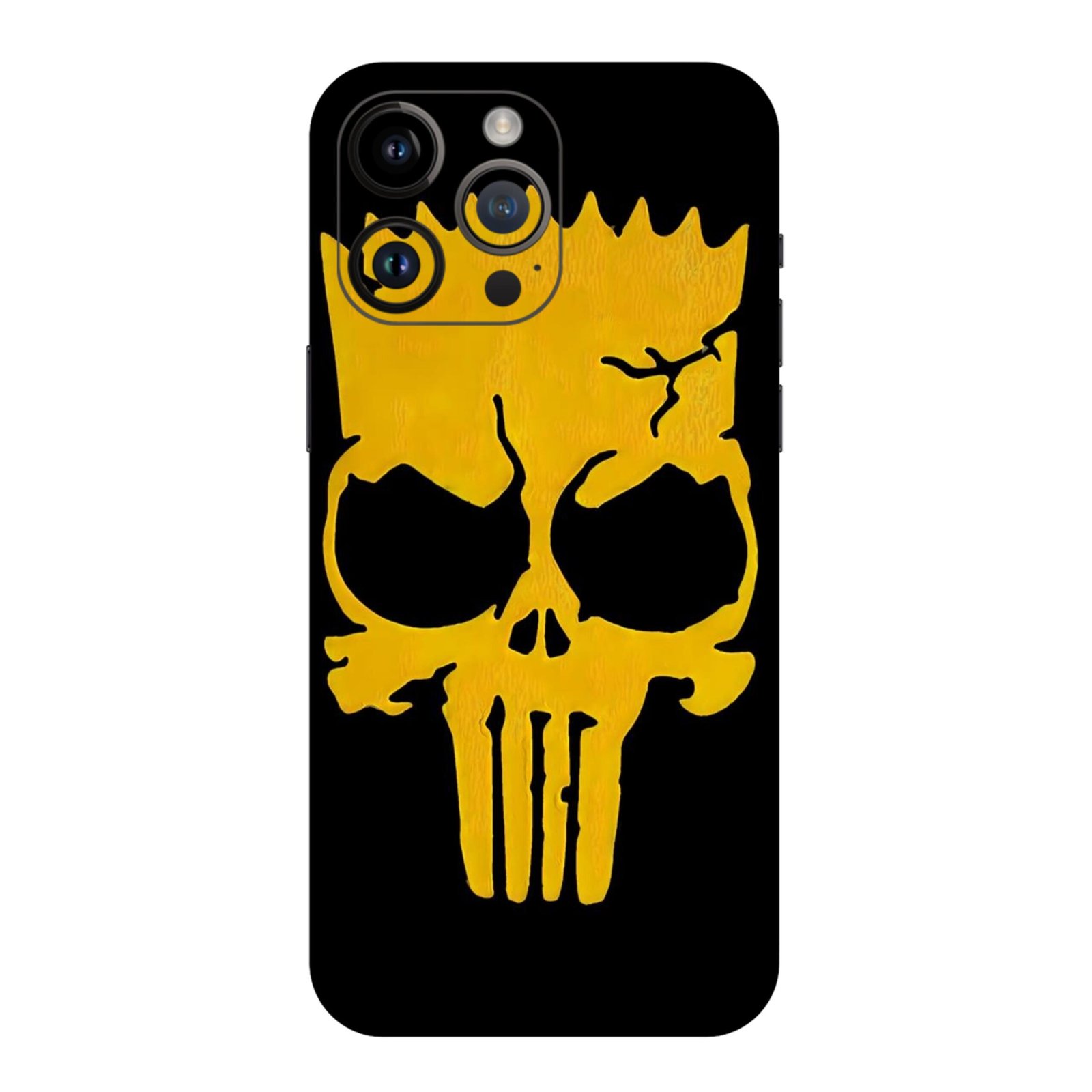 GD0524A125 Black And Yellow Skull Face