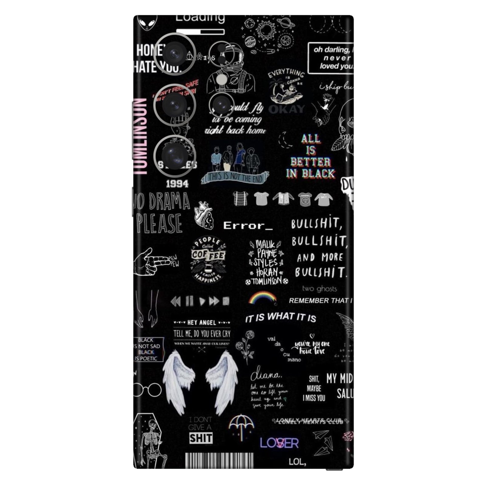 GD0524A059 One Direction Fandom Art Black & White