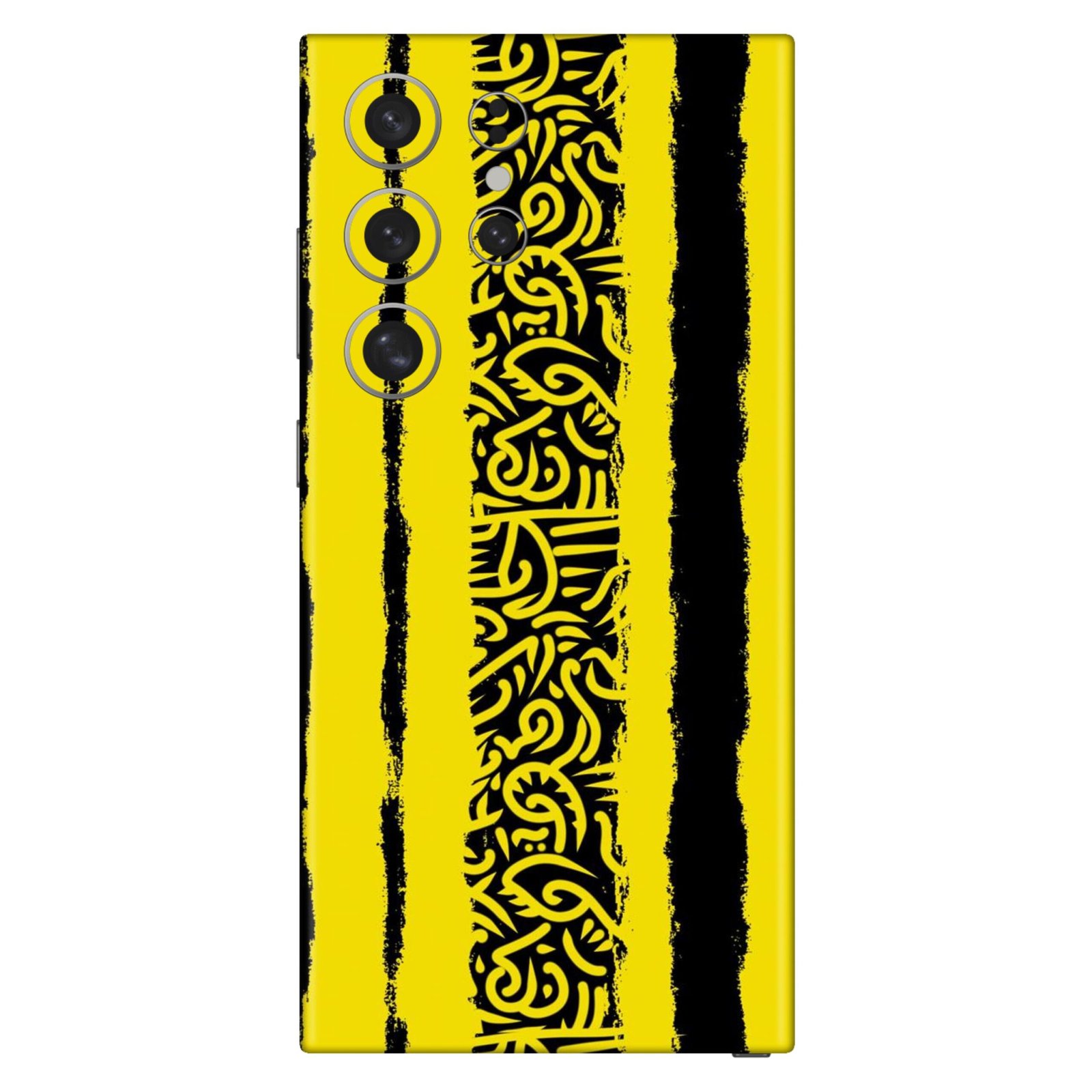 GD0524A094 Yellow Black Abstract Design