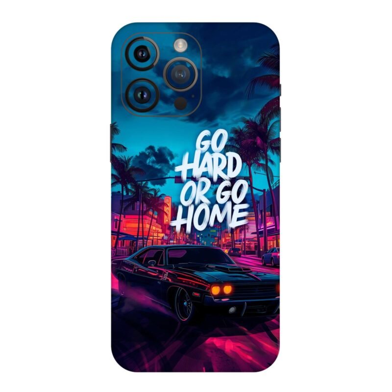 Go Hard or Go Home Retro Car