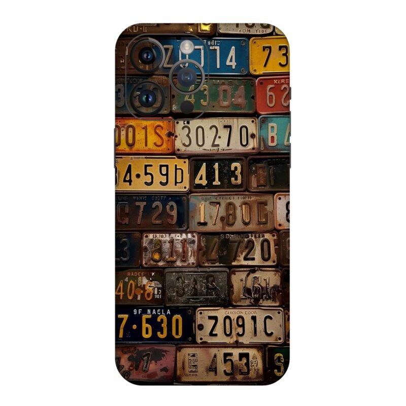 Vintage License Plate Collage